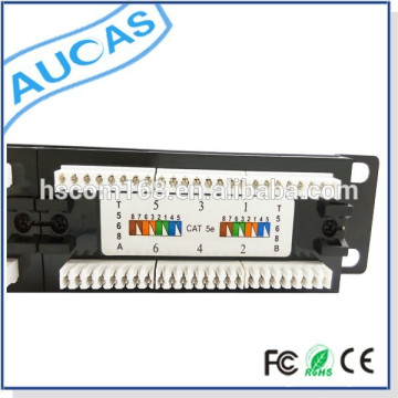 AUCAS alta calidad 1U cat5e 8/12/16/24/48 puertos UTP patch panel